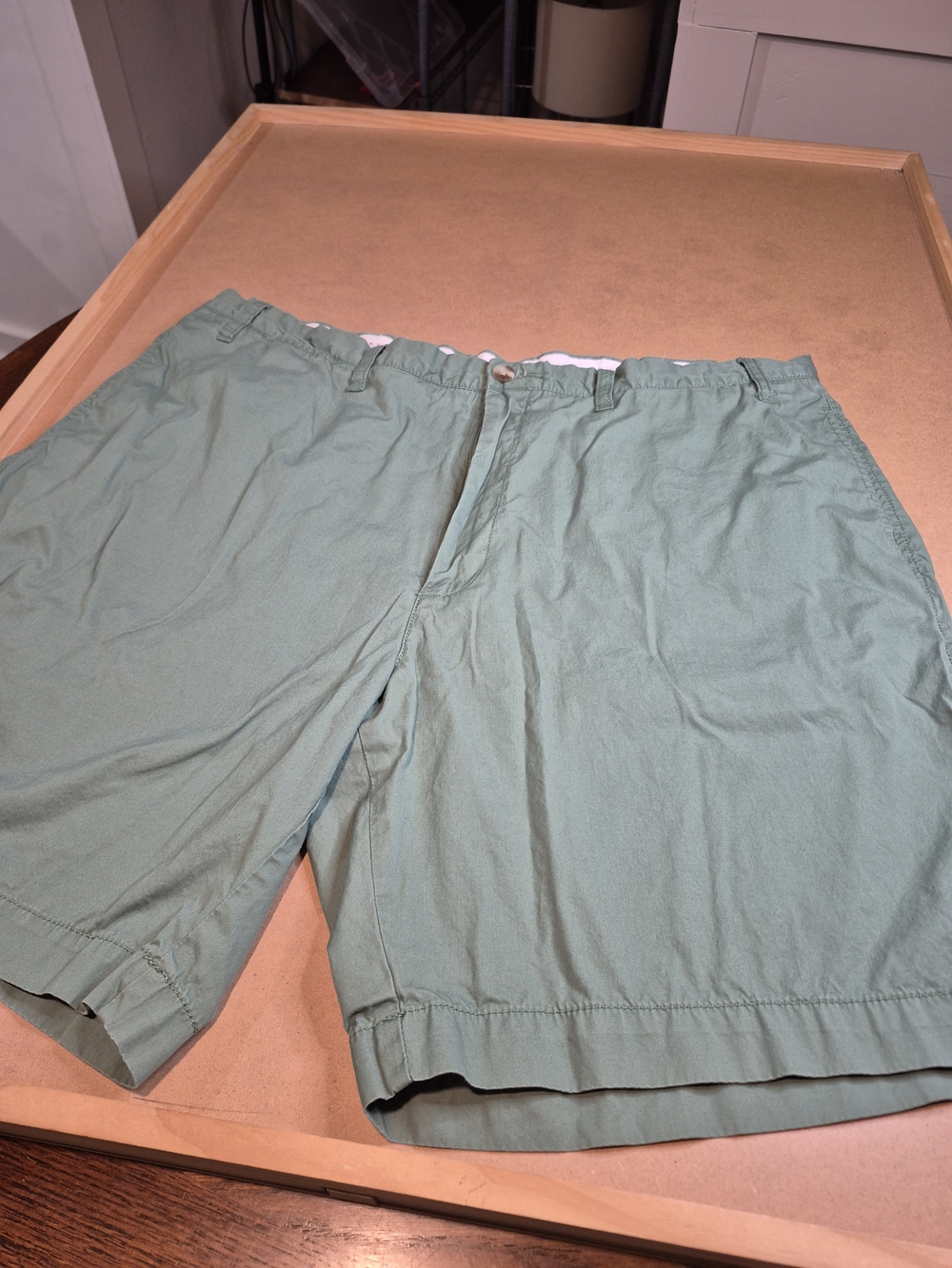 Roundtree & Yorke Sage Green Flat Front Shorts 4519/4